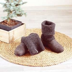 boiled wool house shoes