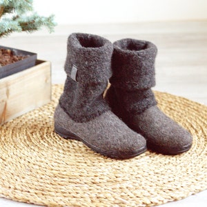 boiled wool house shoes