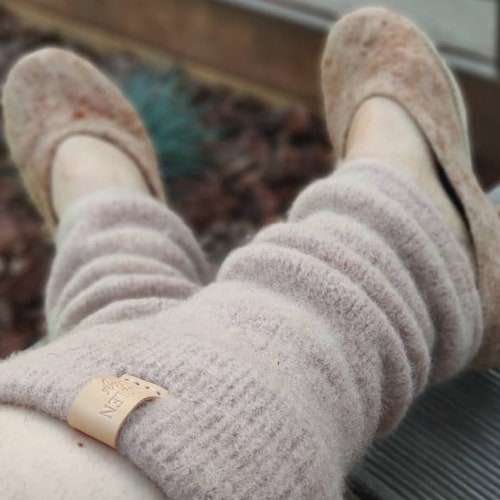 Boiled Wool Leg Warmers Brown Knit Leg Warmers Felted Etsy