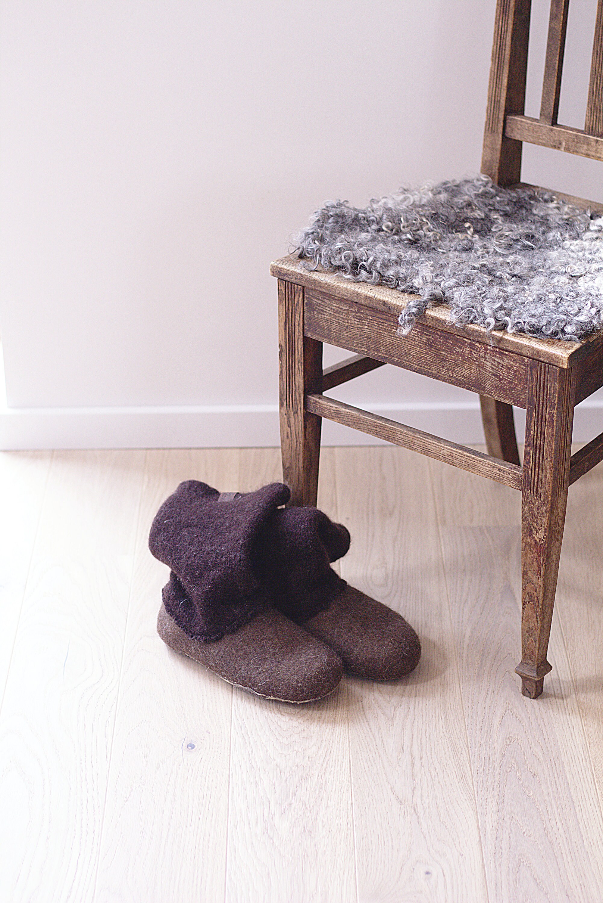 boiled wool slipper boots