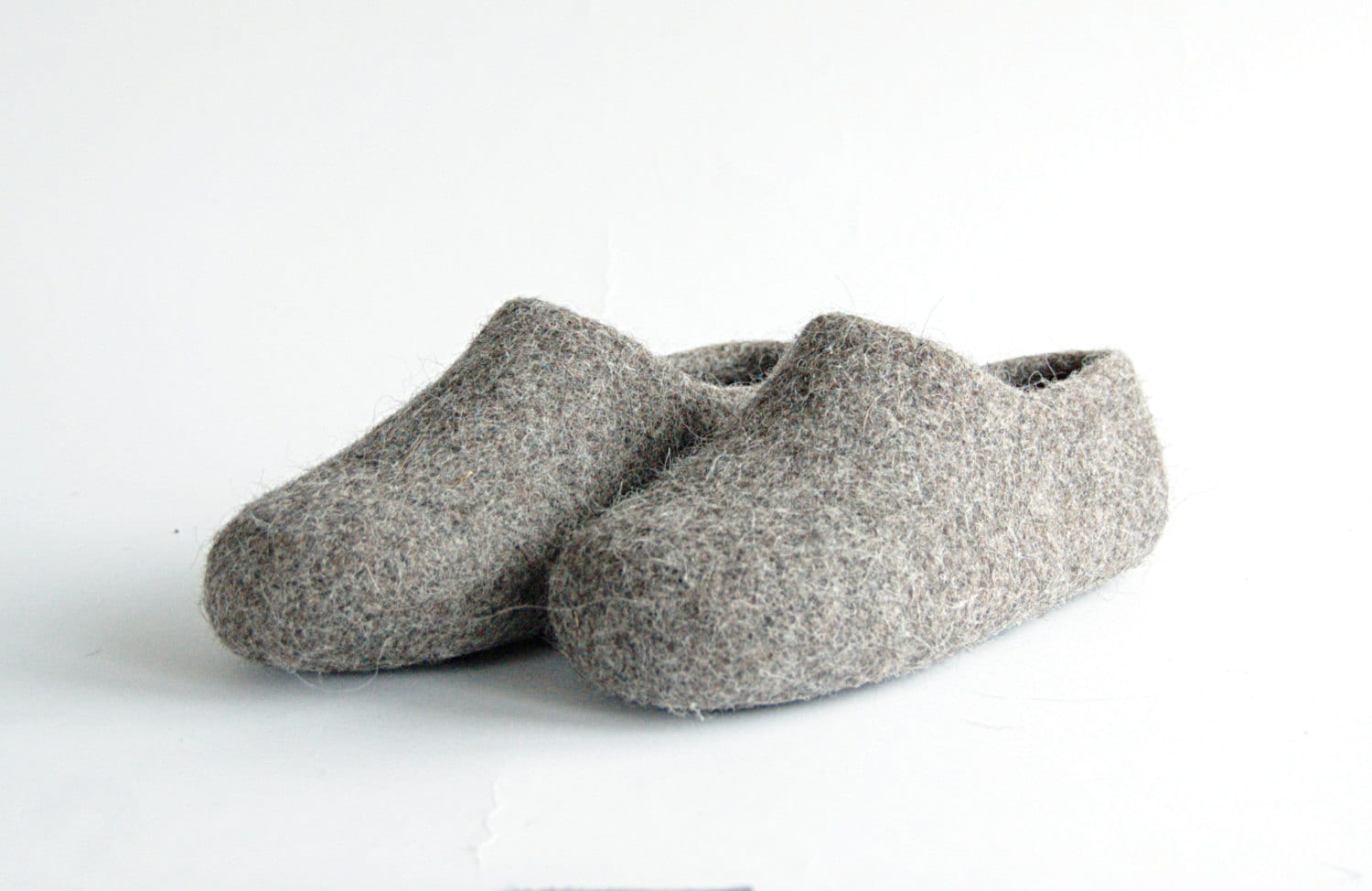 wool felt clogs