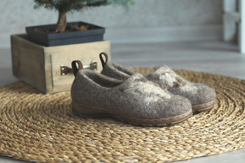 Felted outdoor footwear wild decor ethical shoes