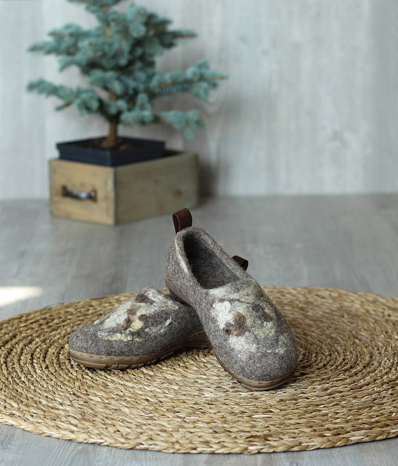 Felted outdoor footwear wild decor ethical shoes