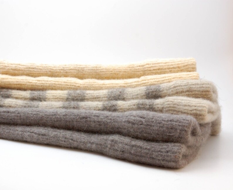 Striped boiled wool slouchy leg warmers striped leg warmers Etsy