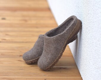 Cappuccino clogs for women, cruelty free shoes