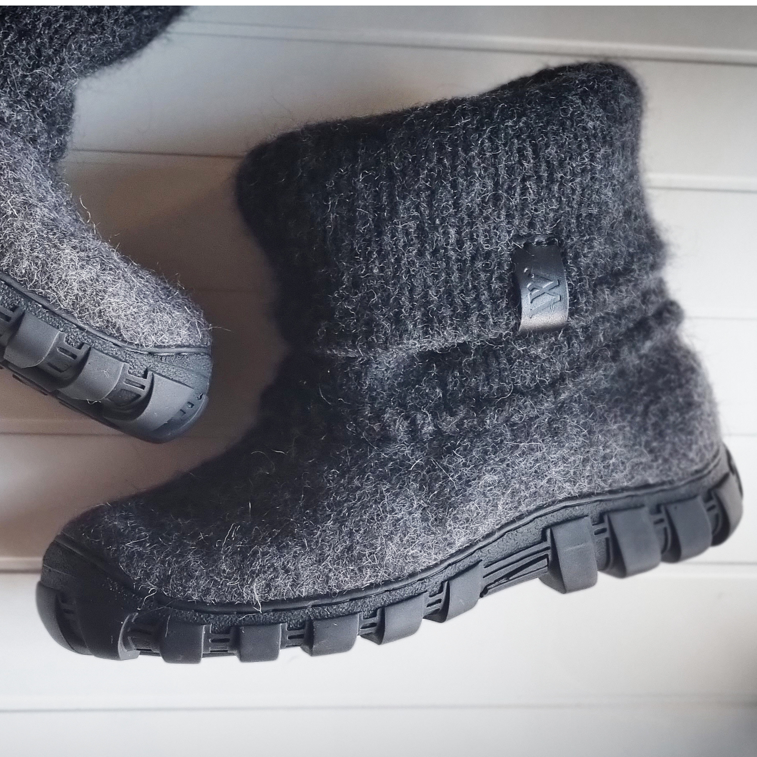 Mens felt best sale boots