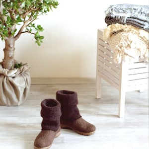 boiled wool house shoes