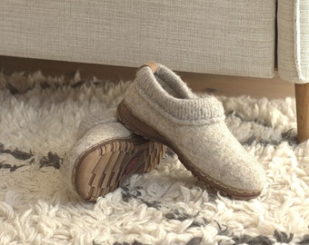 Ethical shoes from natural eco wool, organic footwear