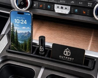 Ford Super Duty Console Organizer | F250 F350 Phone Card Holder (2023-2026)