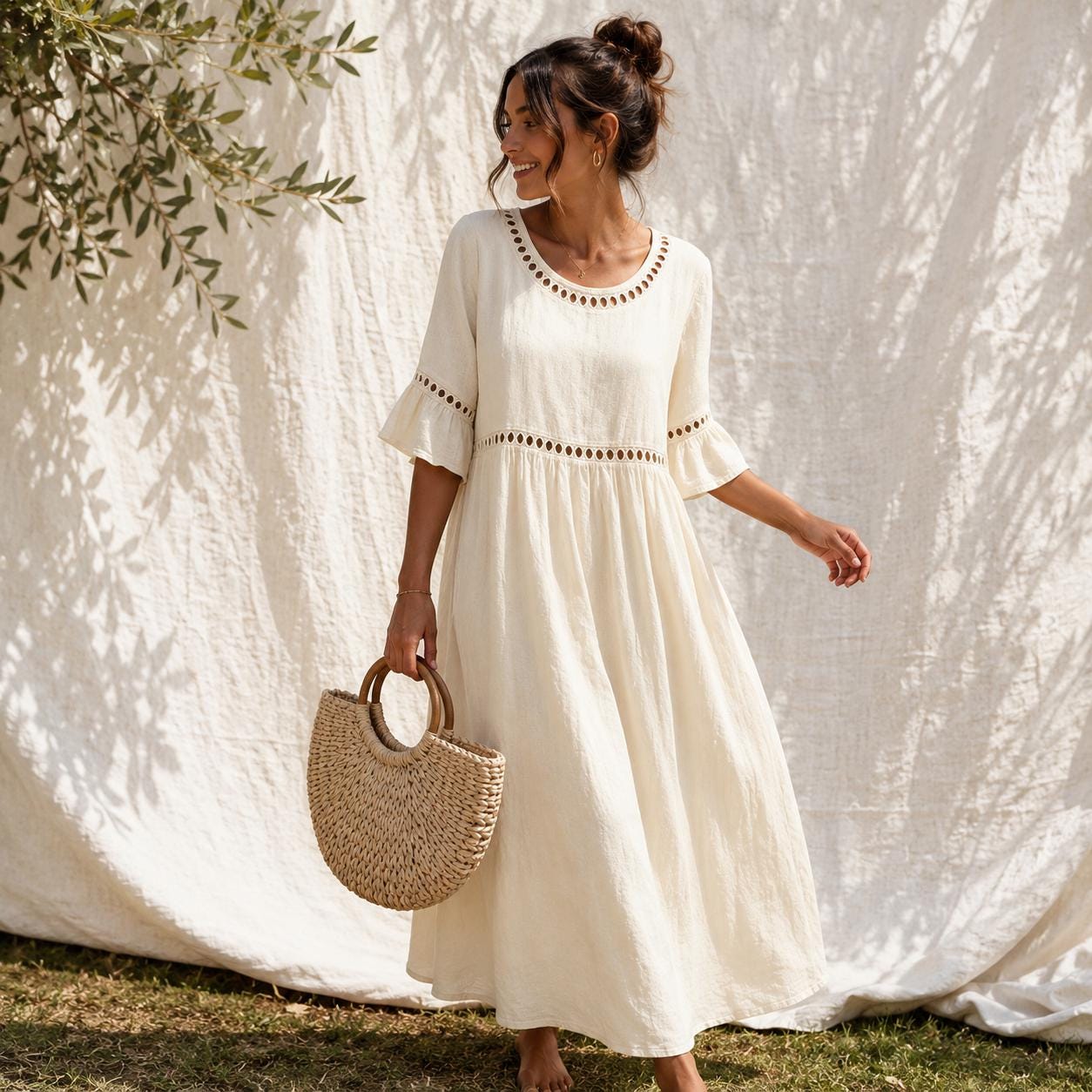 Eyelet Beach Dress - Etsy