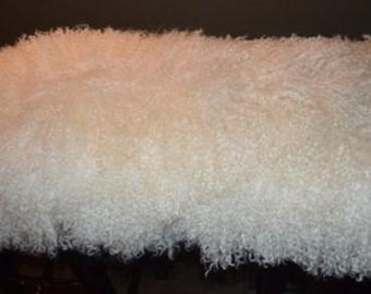 14 x 30 Mongolian Lamb  Modern Contemporary Decorative Fur Pillow