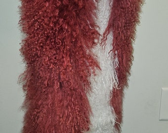 Fur Scarf double color Mongolian Lamb