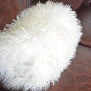 Bolster Pillow Mongolian Lamb Sheepskin Fur