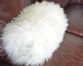 Bolster Pillow Mongolian Lamb Sheepskin Fur