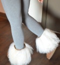Fur boot covers Mongolian lamb fur perfect gift