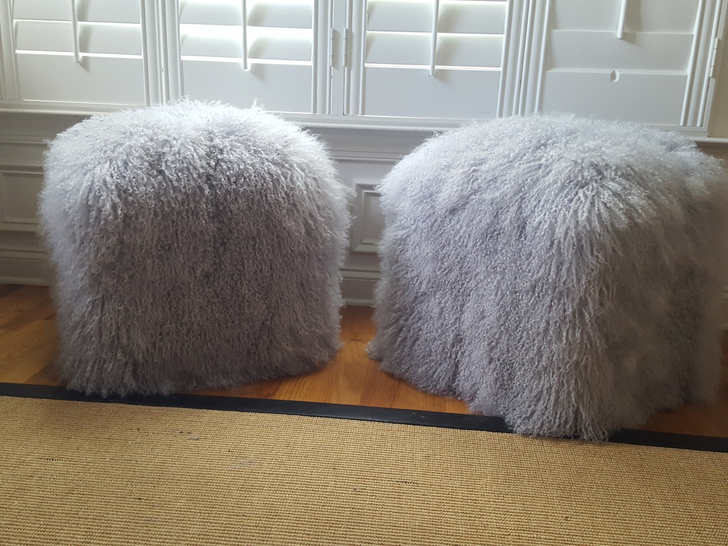 Fur Ottoman Mongolian Sheepskin Etsy UK