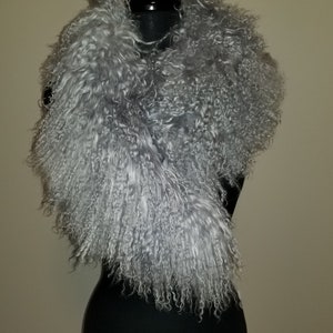 Sheepskin Mongolian Lamb Fur Scarf Best Gift Ever