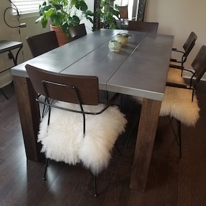 Mongolian Fur Chair or Stool Cover