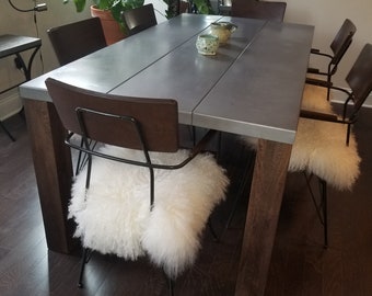 Mongolian Fur Chair or Stool Cover