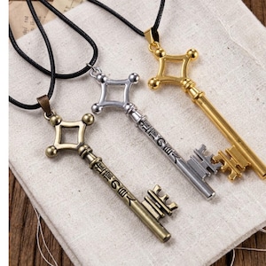 Attack on Titan Eren nyckelhalsband, Shingeki No Kyojin-hänge, Anime Cosplay-smycken