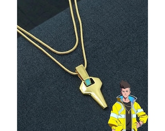 David Martinez Necklace, Cyberpunk Edgerunners Pendant, Anime Alloy Jewelry