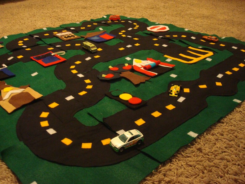Toy Car Floor Mat Puzzle Accessories Pattern Etsy Portugal