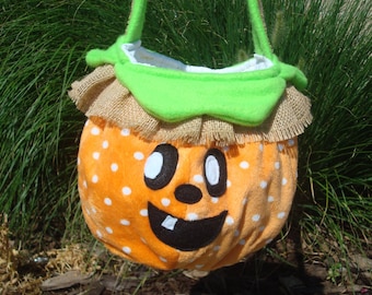 Halloween Trick or Treat Jack o' Lantern Pumpkin Bag Pattern