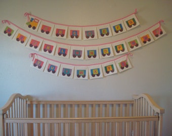 ABC Alphabet Train Banner ePattern