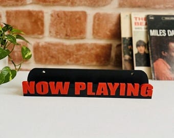 Now Playing Vinyl Record Holder | Wall Mounted Display | Record Shelf | Music Lover Gift