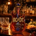AC\/DC Inspired Electric Guitar Whiskey Decanter with Crown Topper, Rock N Roll Liquor Bottle, Custom Barware Rock Fan Gift, Man Cave Decor