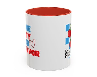 Cherry Vine Illustration Coffee Mug | Accent Color 11oz 15oz