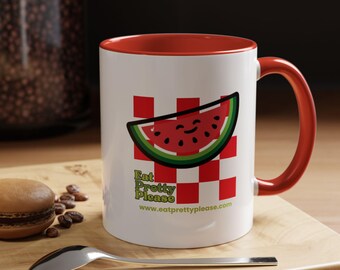Watermelon Slice Mug | Red Accent Coffee Cup, Eat Pretty Please Design