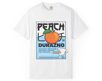 Peach Durazno label T-Shirt | Fruit graphic tee
