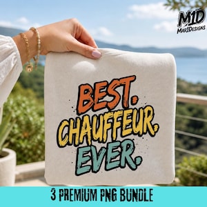 Bästa chauffören någonsin-tröja, privatchaufför-tröja, limousinchaufför-present, lyxbilchaufför-t-shirt för män och kvinnor (digital nedladdning).