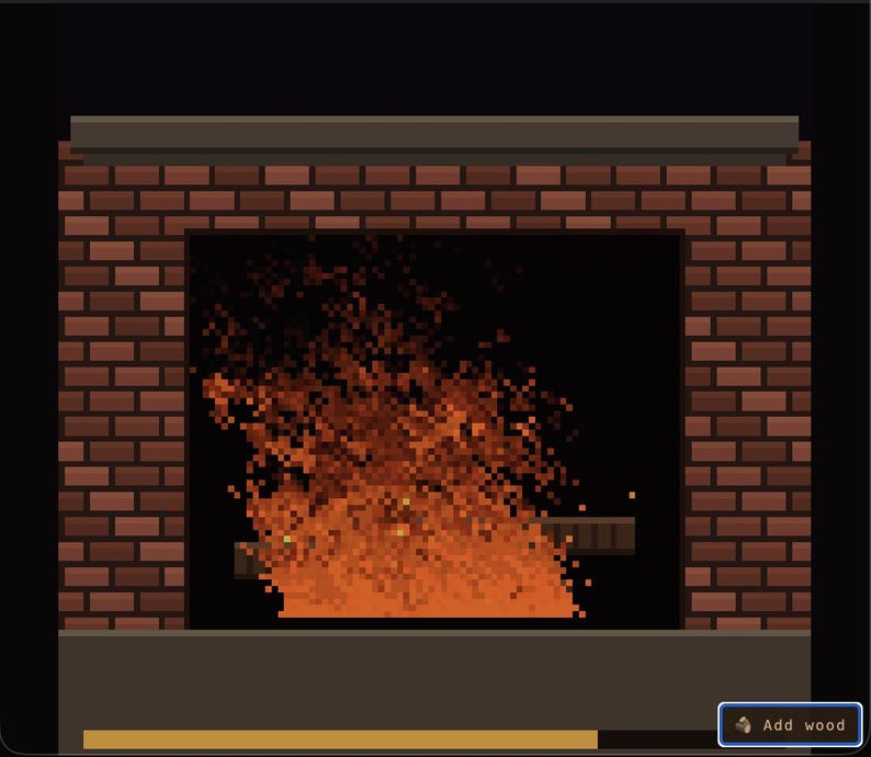 Pixel Art Fireplace Widget | Animated Fire, 8-bit Neon Ambiance ...