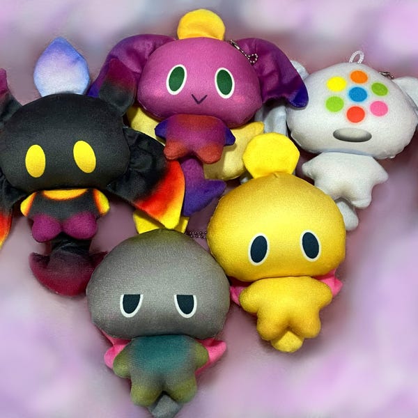 4" Virtual Pet V-Pet Chibi Fan Art Plush - Chao iDog Inspired Printed Doll