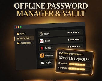 Password Manager Offline Interactive Secure Password Vault Browser Tool No Cloud No Account Needed Local Password Organizer