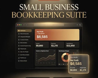 Small Business Bookkeeping Template Interactive Balance Sheet Profit Loss Tracker Bank Reconciliation Invoice Tracker No App Accounting