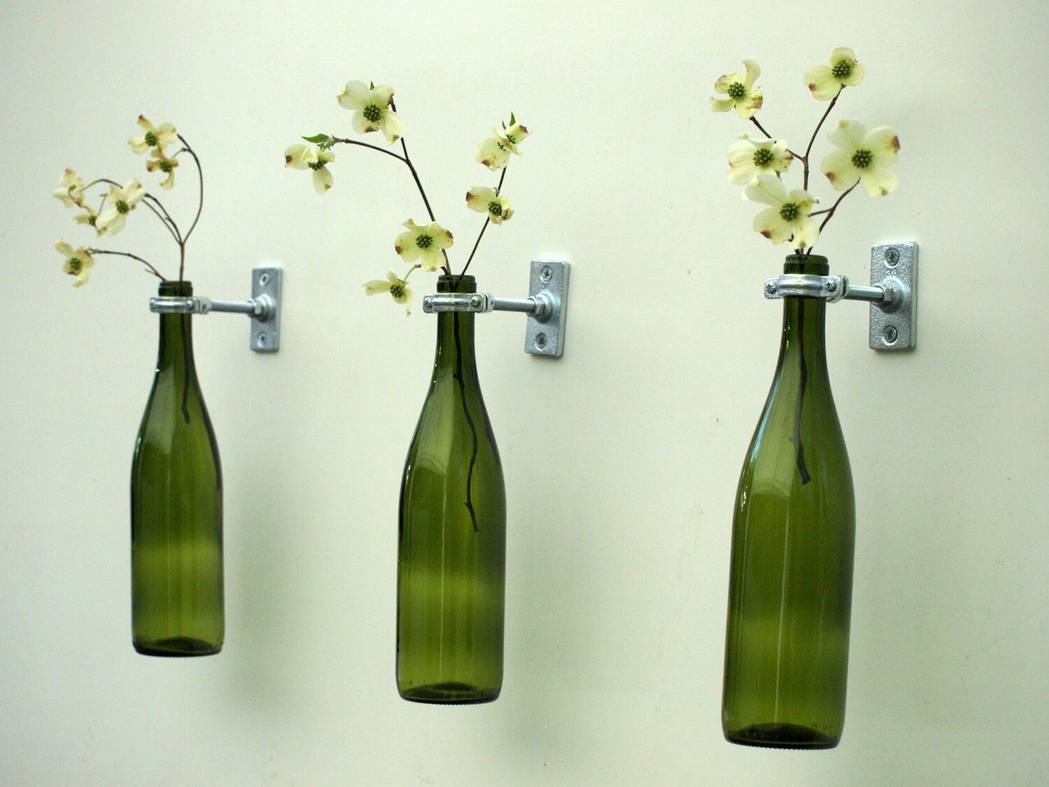 3 Hardware Only Wine Bottle Wall Flower Vases Etsy