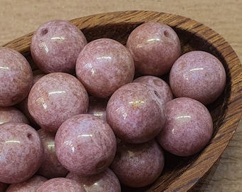 12 mm purple large glass balls, huge Czech Round beads 10pc 03000/14495