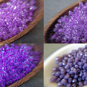 Czech Republic purple beads, 4mm round glass (50) Czech fire polished glass beads, 4 mm faceted opaque spacers 4mmbeads czechbeads