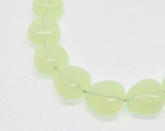 Milky yellow beads 11mm (16pc) Nugget beads lemon yellow beads yellow czech beads supplies for making