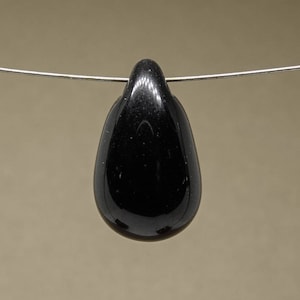 Perline a goccia briolette 2 pezzi 29 mm Grandi gocce nere Gocce di vetro ceco Pendenti in vetro jet opaco extra grandi gocce enormi durano