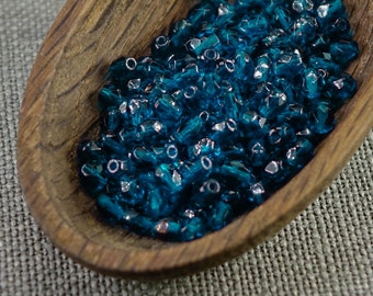 4mm beads 50pc Fire polished beads 4mm faceted beads Czech beads 4mm round beads glass beads Capri Blue beads