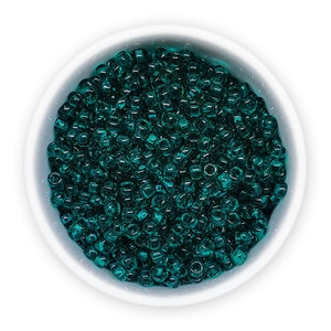 3mm dark teal seed beads 8/0 Green Czech rocailles 20g NR 311-29001-50710 Embroidery Colorfast