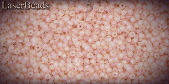 TOHO Rosaline Seed Beads: Size 11/0 Trans-Rainbow Frosted, 10g TR-11-169F