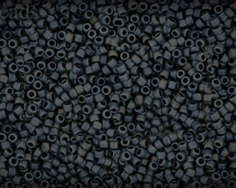 15/0 TOHO seed beads 10g Toho beads 15/0 seed beads Gun Metal 15-612 Gray Opaque Frosted Matte beads shimmer