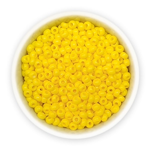 3mm Lemon Yellow Czech Seed Beads, Size 8/0 (20g) NR 331-19001-16A86
