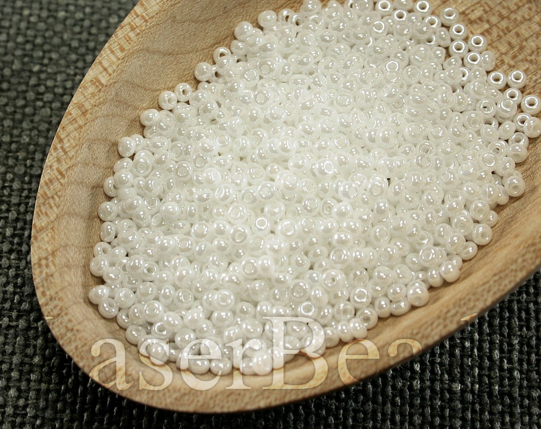 Luser Seed White Pearl Luster Czech Seed Beads - Size 12/0, 20g 331-19001-46102 - Etsy