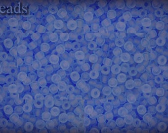 11/0 TOHO seed beads 10g Toho beads 11/0 seed beads Lt Sapphire 11-13F Blue Frosted Matte beads last